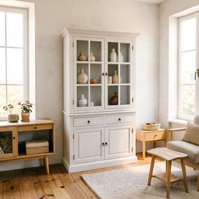 white furniture,white buffet